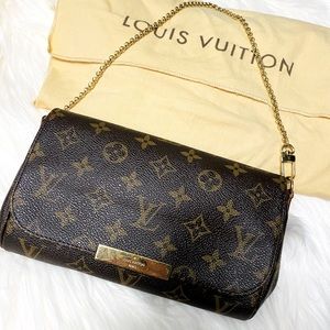 ❤️Louis Vuitton PM Monogram crossbody w/Gold Chain